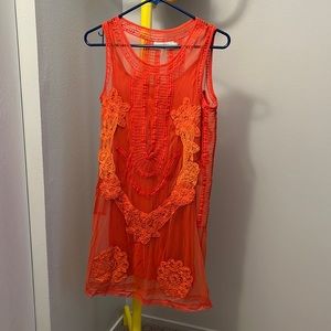 Orange flower Candela dress